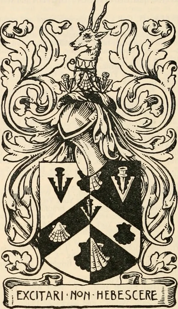 An illustration from Armorial families : a directory of gentlemen of coat-armour, 1905, leaf 569