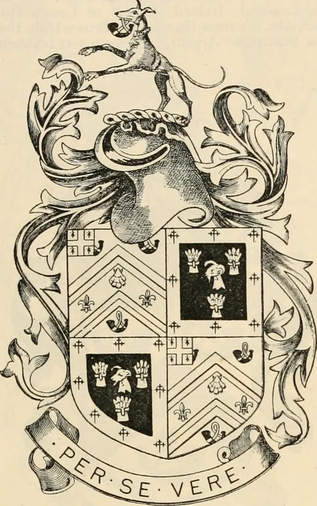 An illustration from Armorial families : a directory of gentlemen of coat-armour, 1905, leaf 570