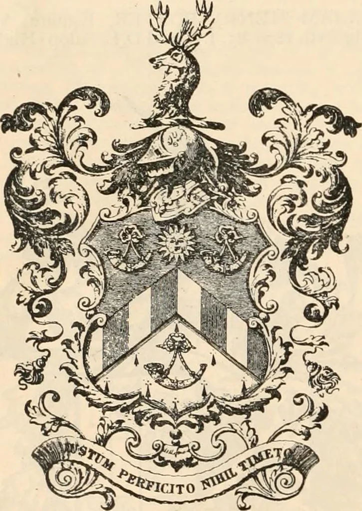 An illustration from Armorial families : a directory of gentlemen of coat-armour, 1905, leaf 571