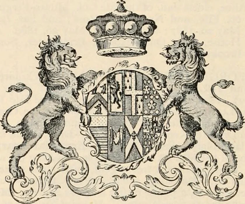 An illustration from Armorial families : a directory of gentlemen of coat-armour, 1905, leaf 575
