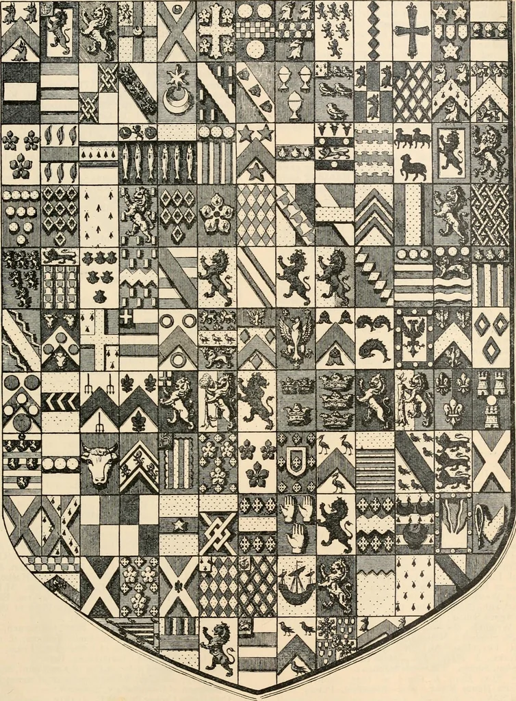 An illustration from Armorial families : a directory of gentlemen of coat-armour, 1905, leaf 576