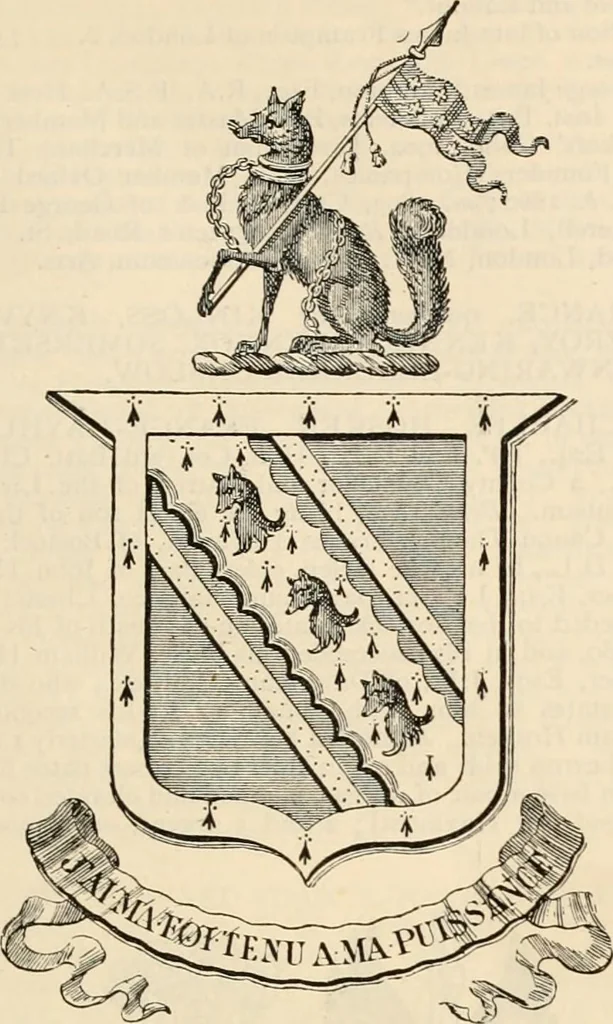 An illustration from Armorial families : a directory of gentlemen of coat-armour, 1905, leaf 578