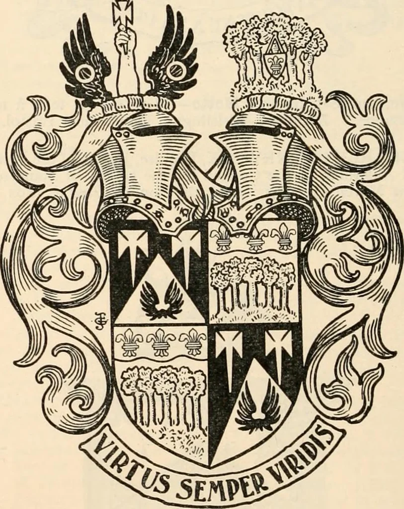 An illustration from Armorial families : a directory of gentlemen of coat-armour, 1905, leaf 579