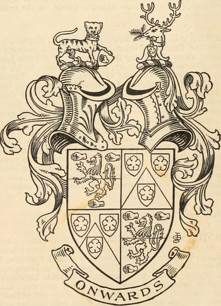 An illustration from Armorial families : a directory of gentlemen of coat-armour, 1905, leaf 582