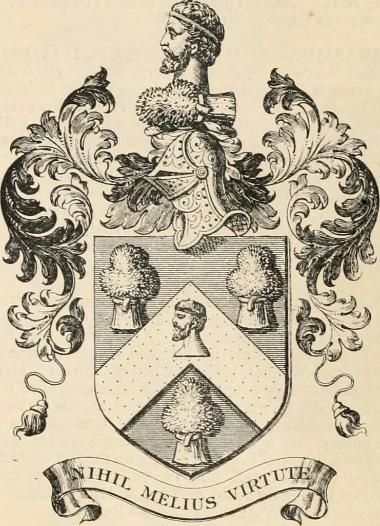 An illustration from Armorial families : a directory of gentlemen of coat-armour, 1905, leaf 586