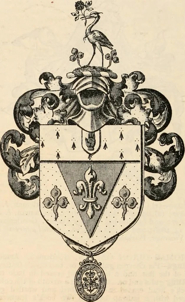 An illustration from Armorial families : a directory of gentlemen of coat-armour, 1905, leaf 587