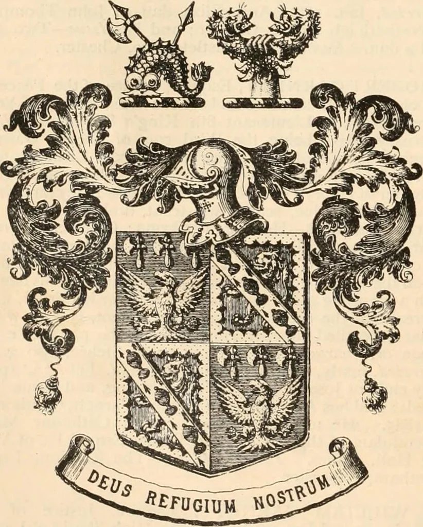 An illustration from Armorial families : a directory of gentlemen of coat-armour, 1905, leaf 593