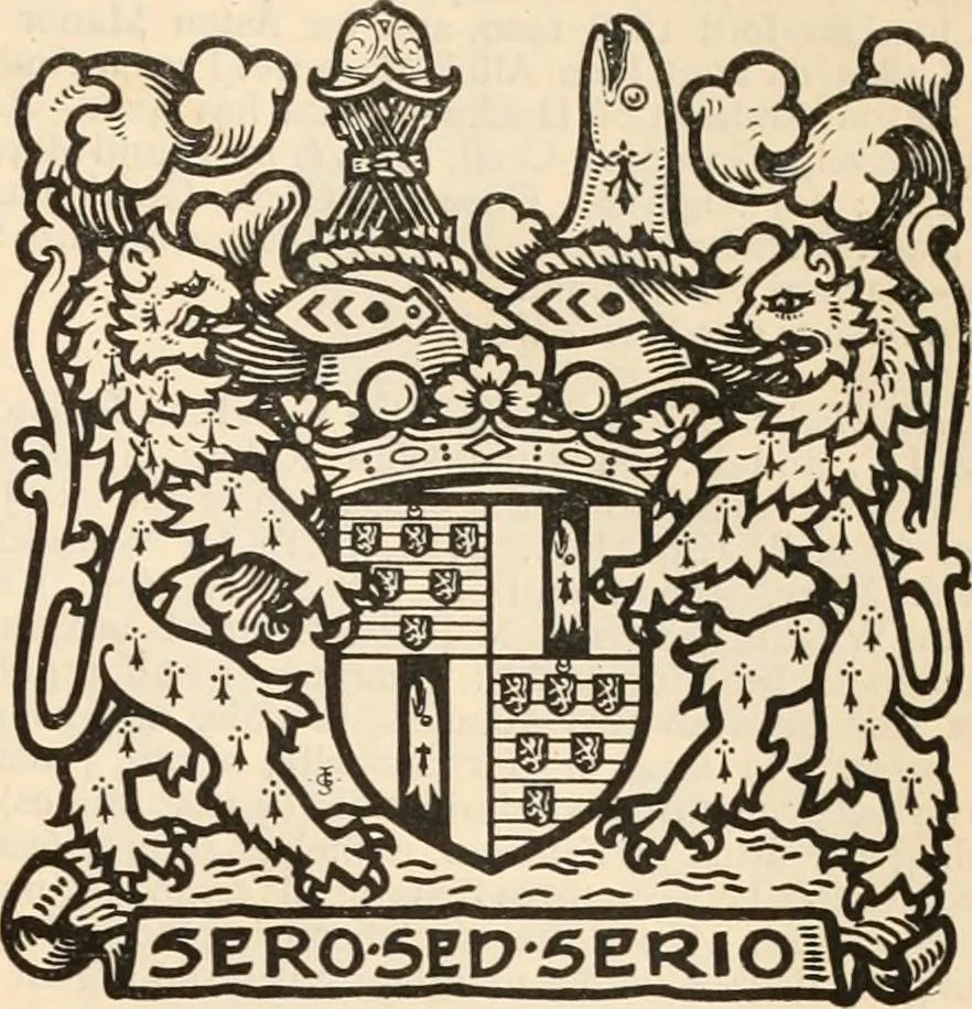 An illustration from Armorial families : a directory of gentlemen of coat-armour, 1905, leaf 594