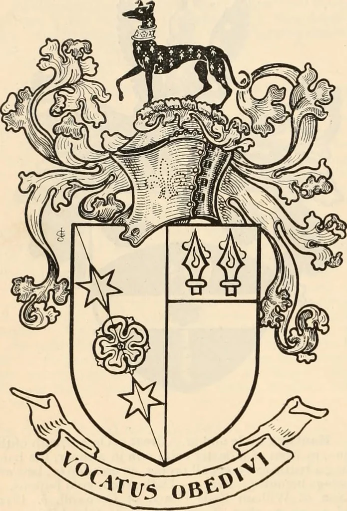 An illustration from Armorial families : a directory of gentlemen of coat-armour, 1905, leaf 597
