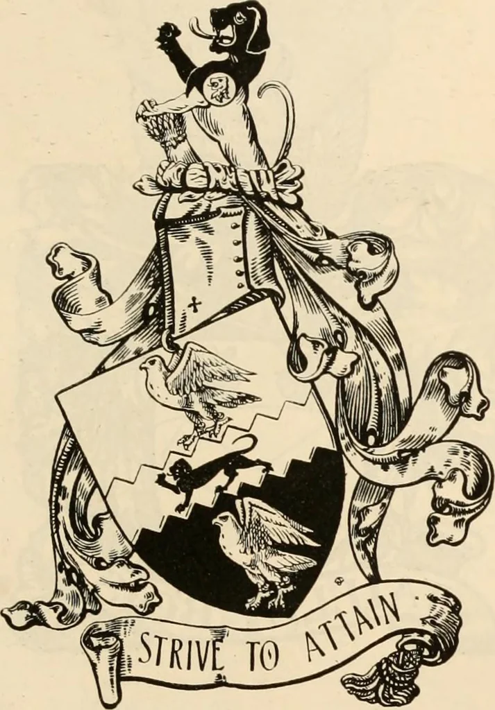 An illustration from Armorial families : a directory of gentlemen of coat-armour, 1905, leaf 598