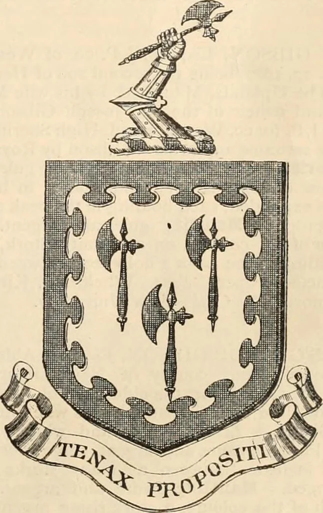 An illustration from Armorial families : a directory of gentlemen of coat-armour, 1905, leaf 600