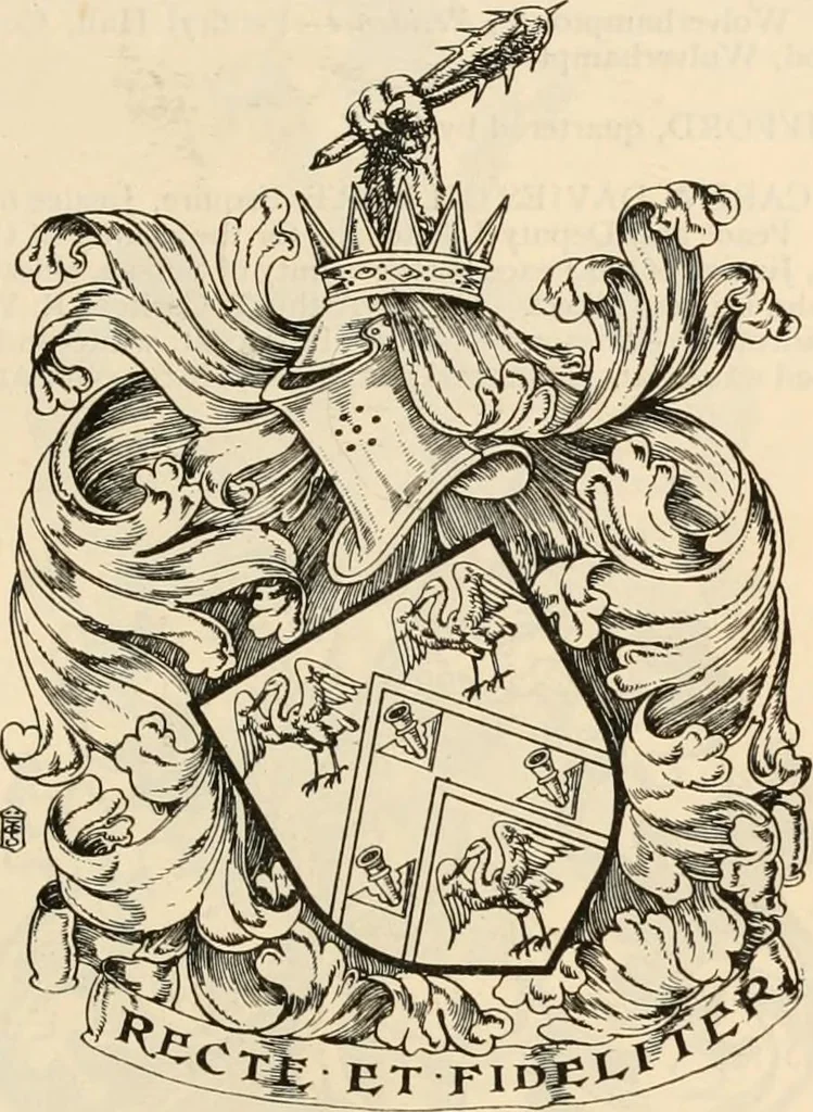An illustration from Armorial families : a directory of gentlemen of coat-armour, 1905, leaf 602