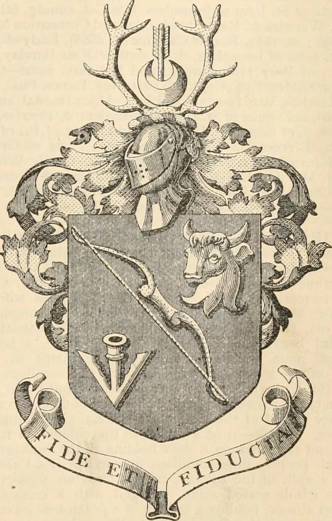 An illustration from Armorial families : a directory of gentlemen of coat-armour, 1905, leaf 604