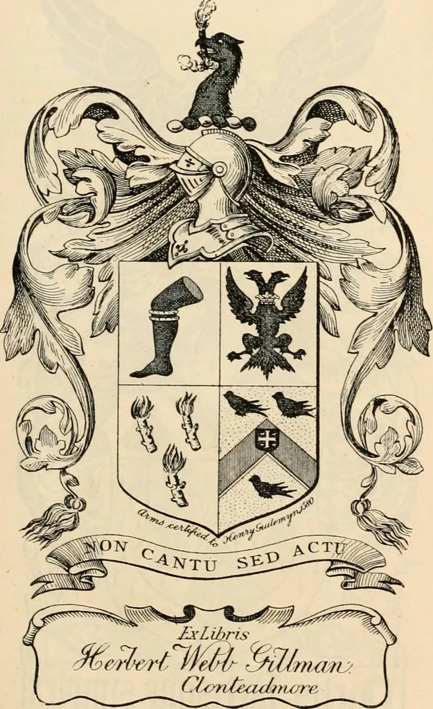 An illustration from Armorial families : a directory of gentlemen of coat-armour, 1905, leaf 606