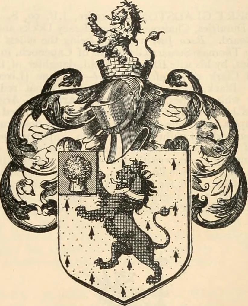 An illustration from Armorial families : a directory of gentlemen of coat-armour, 1905, leaf 608
