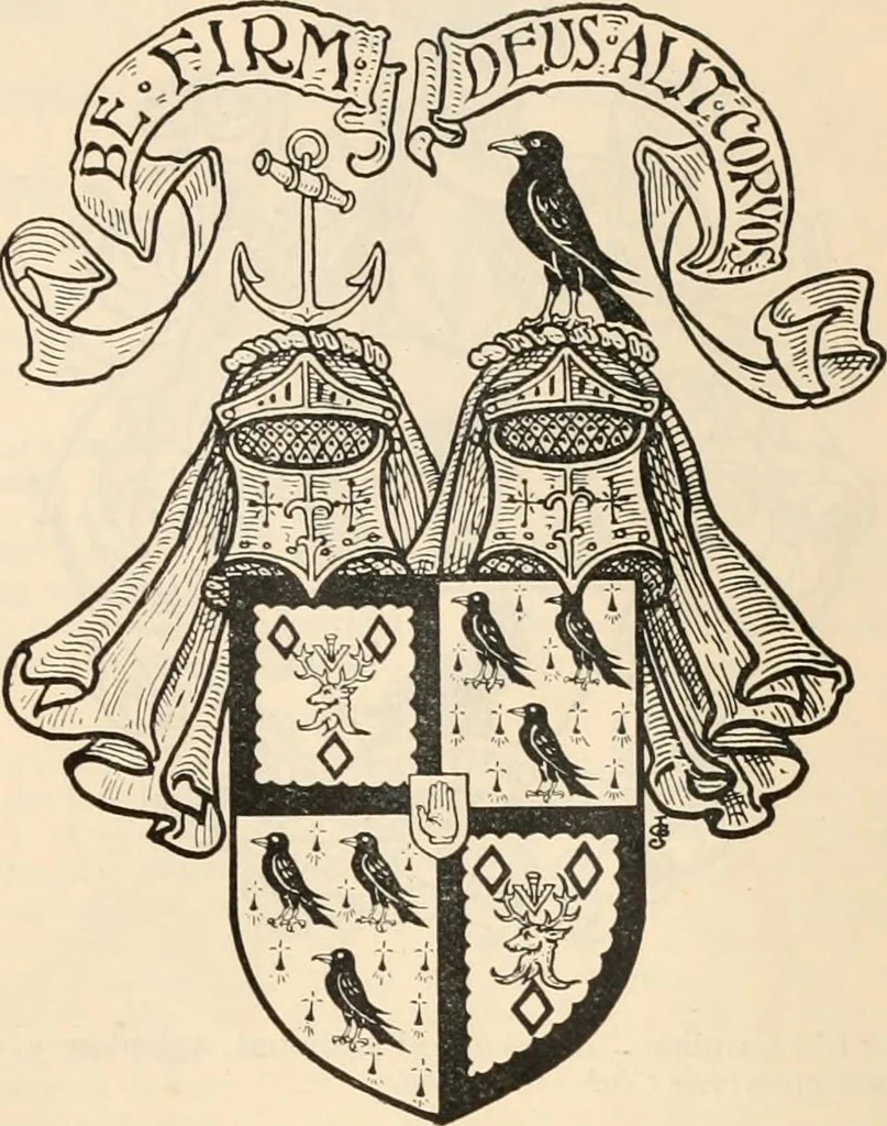 An illustration from Armorial families : a directory of gentlemen of coat-armour, 1905, leaf 612