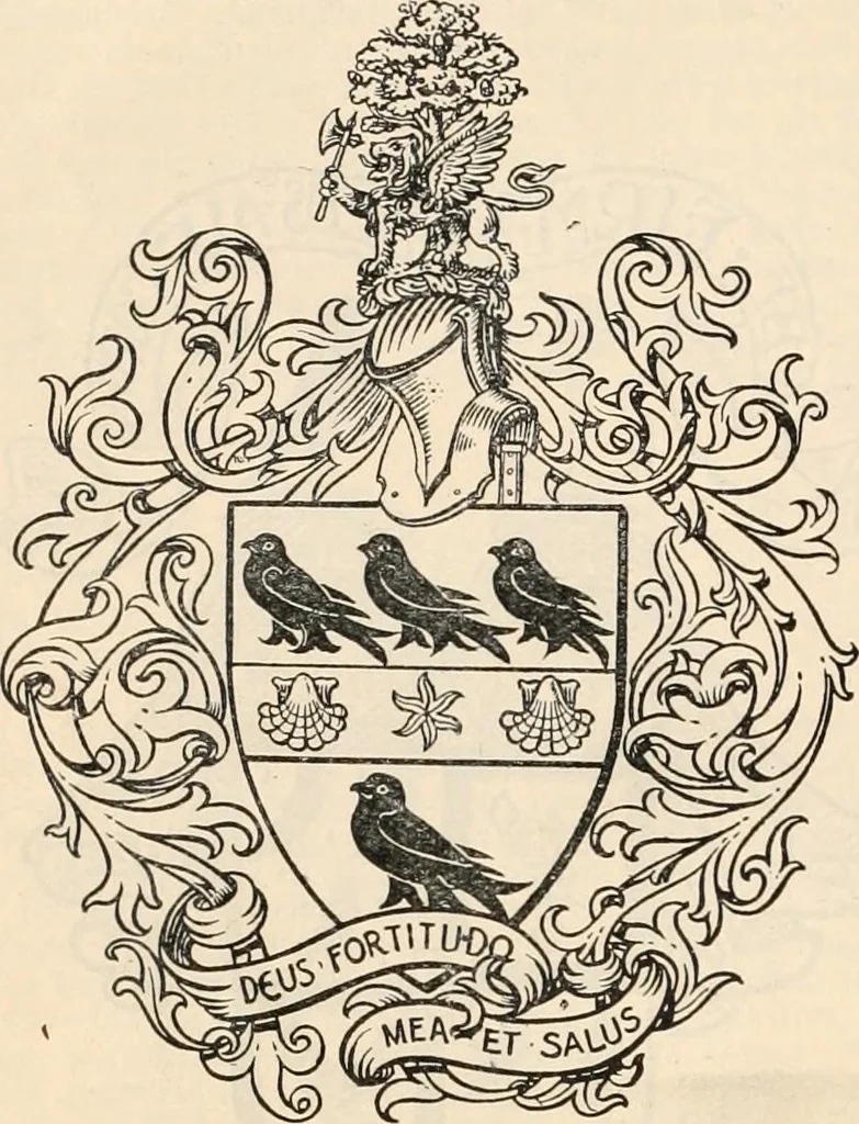 An illustration from Armorial families : a directory of gentlemen of coat-armour, 1905, leaf 613