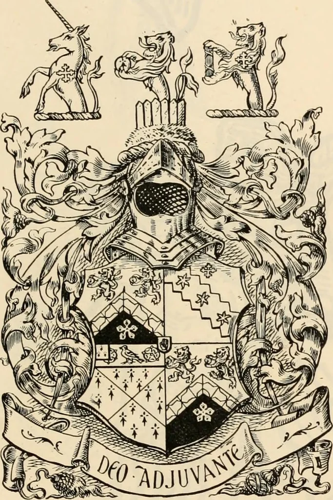 An illustration from Armorial families : a directory of gentlemen of coat-armour, 1905, leaf 616