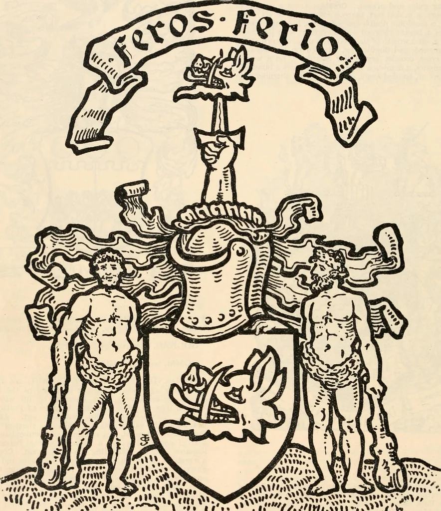 An illustration from Armorial families : a directory of gentlemen of coat-armour, 1905, leaf 617