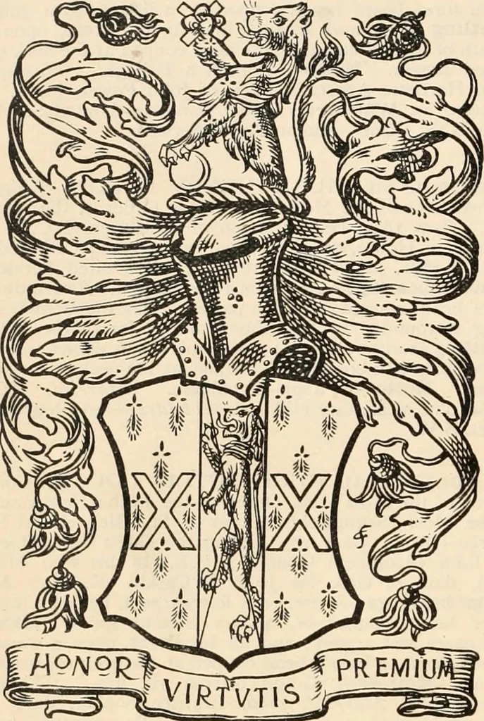An illustration from Armorial families : a directory of gentlemen of coat-armour, 1905, leaf 625