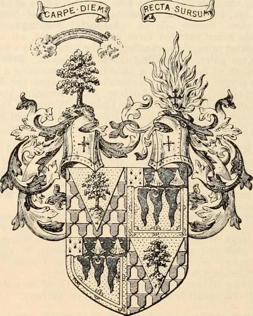 An illustration from Armorial families : a directory of gentlemen of coat-armour, 1905, leaf 629