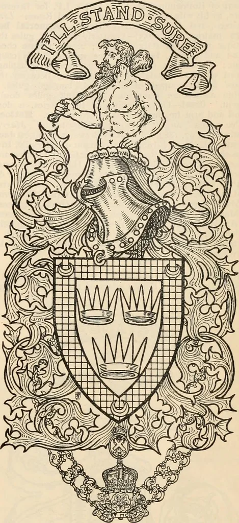 An illustration from Armorial families : a directory of gentlemen of coat-armour, 1905, leaf 630