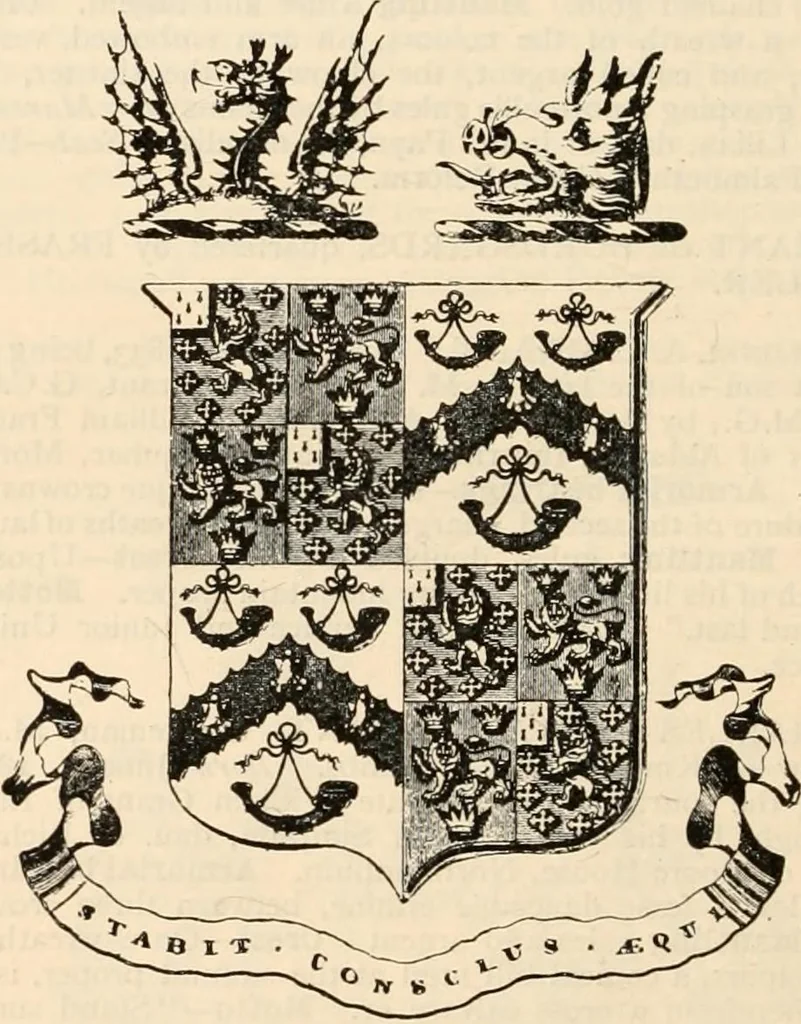 An illustration from Armorial families : a directory of gentlemen of coat-armour, 1905, leaf 631