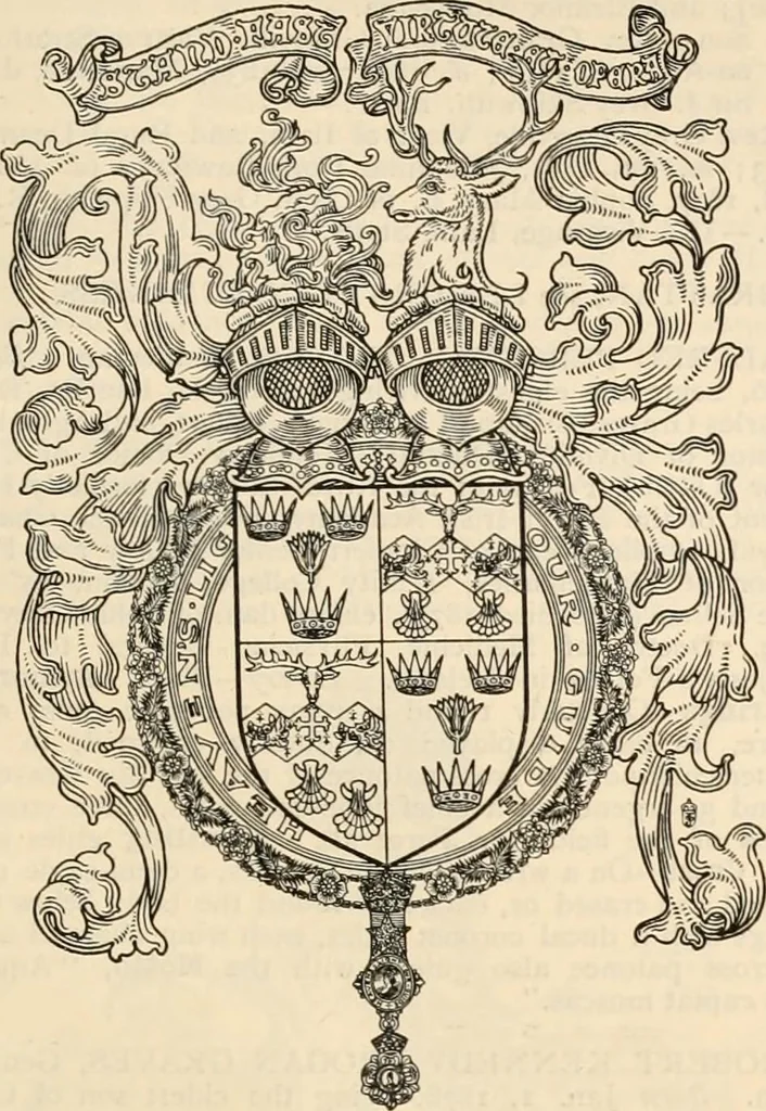 An illustration from Armorial families : a directory of gentlemen of coat-armour, 1905, leaf 632