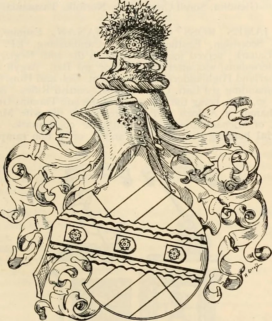 An illustration from Armorial families : a directory of gentlemen of coat-armour, 1905, leaf 634
