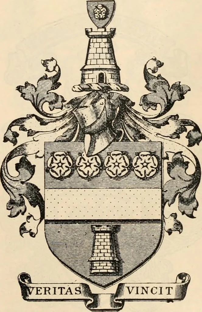 An illustration from Armorial families : a directory of gentlemen of coat-armour, 1905, leaf 634