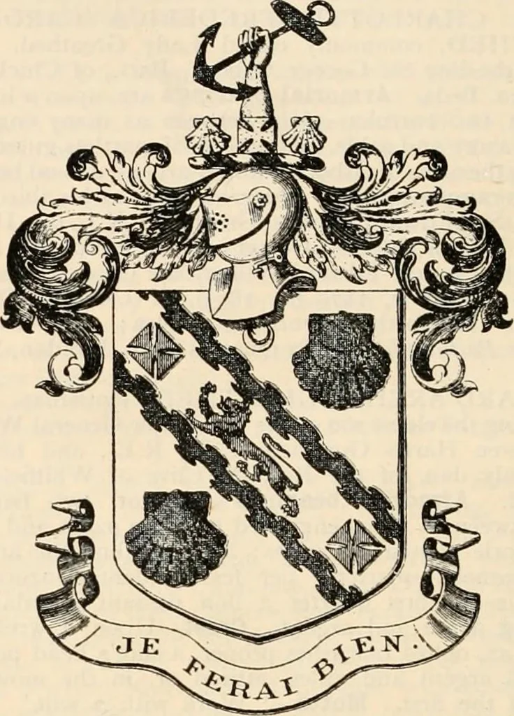An illustration from Armorial families : a directory of gentlemen of coat-armour, 1905, leaf 637