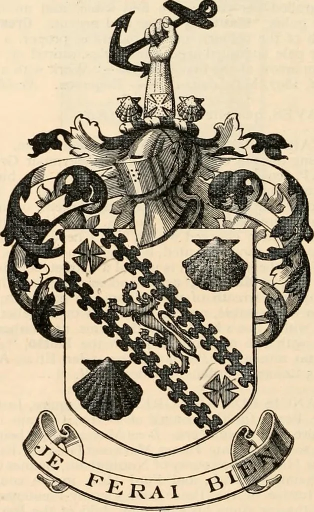 An illustration from Armorial families : a directory of gentlemen of coat-armour, 1905, leaf 637