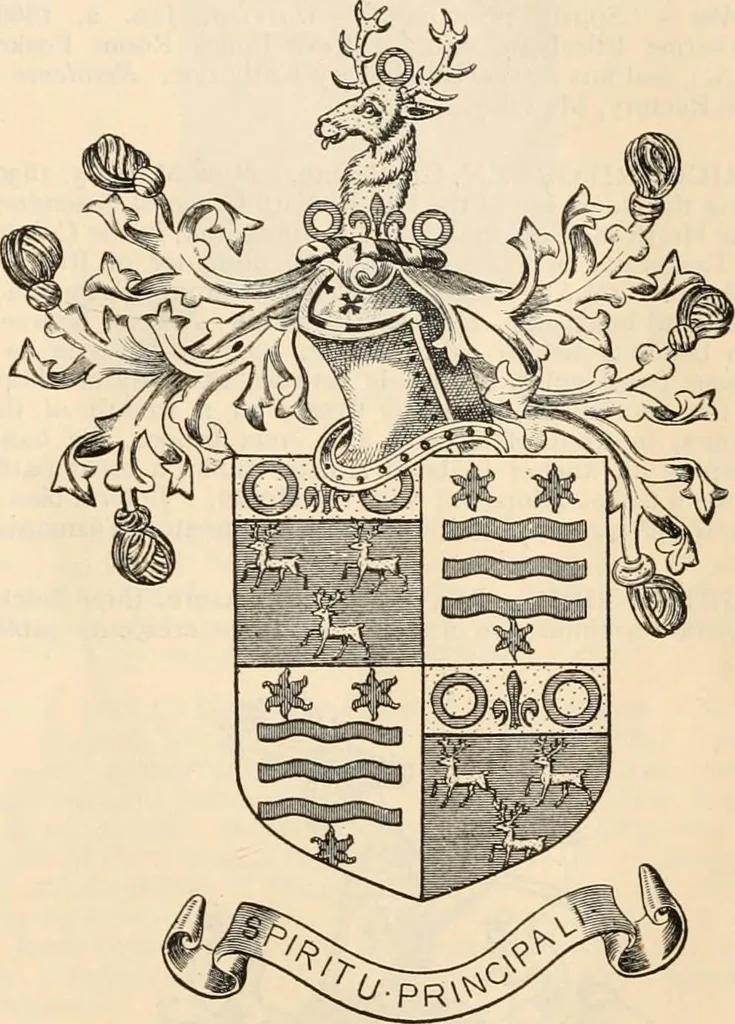 An illustration from Armorial families : a directory of gentlemen of coat-armour, 1905, leaf 638