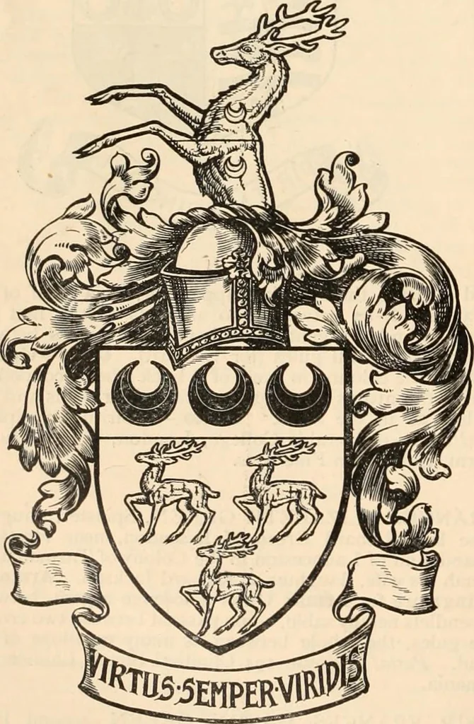 An illustration from Armorial families : a directory of gentlemen of coat-armour, 1905, leaf 639