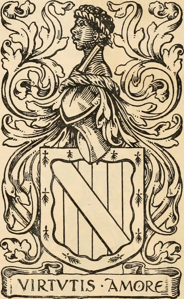 An illustration from Armorial families : a directory of gentlemen of coat-armour, 1905, leaf 64