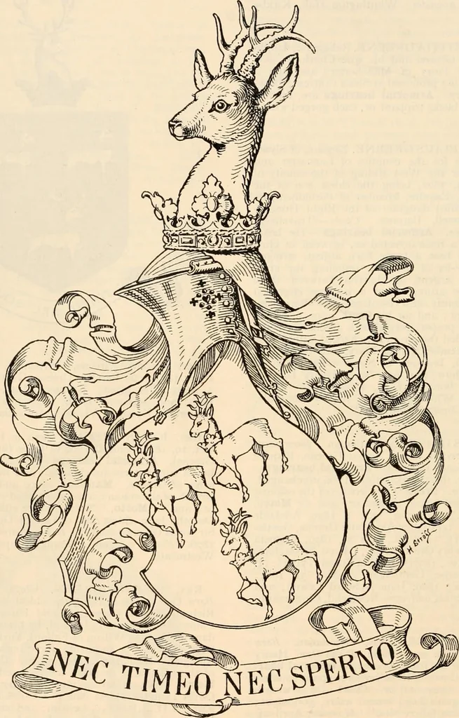 An illustration from Armorial families : a directory of gentlemen of coat-armour, 1905, leaf 641