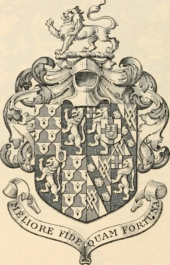 An illustration from Armorial families : a directory of gentlemen of coat-armour, 1905, leaf 645