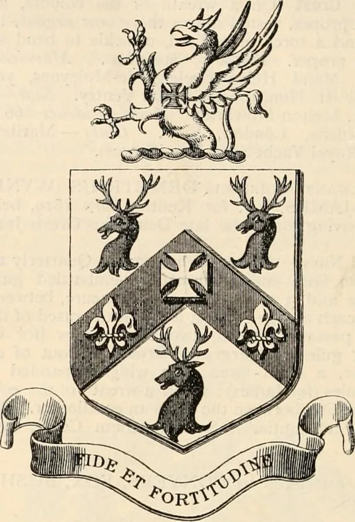 An illustration from Armorial families : a directory of gentlemen of coat-armour, 1905, leaf 647