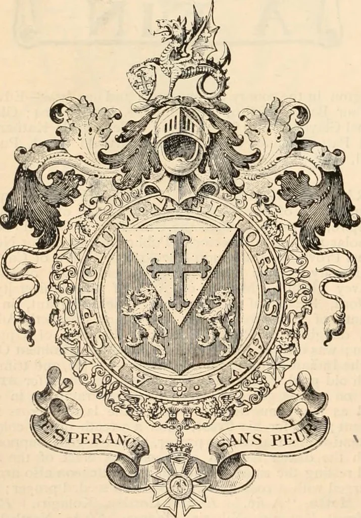 An illustration from Armorial families : a directory of gentlemen of coat-armour, 1905, leaf 649
