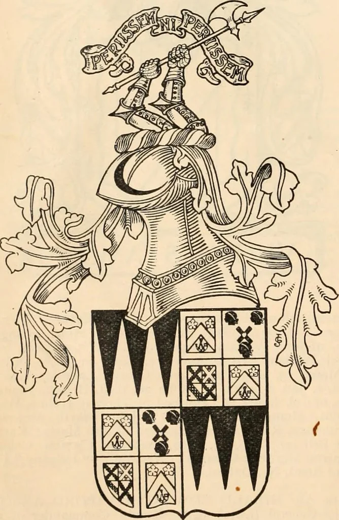 An illustration from Armorial families : a directory of gentlemen of coat-armour, 1905, leaf 65