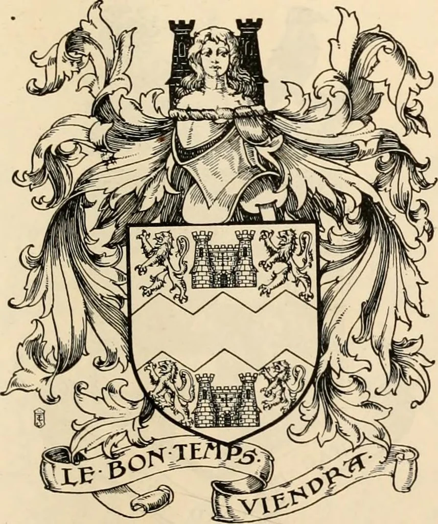 An illustration from Armorial families : a directory of gentlemen of coat-armour, 1905, leaf 650