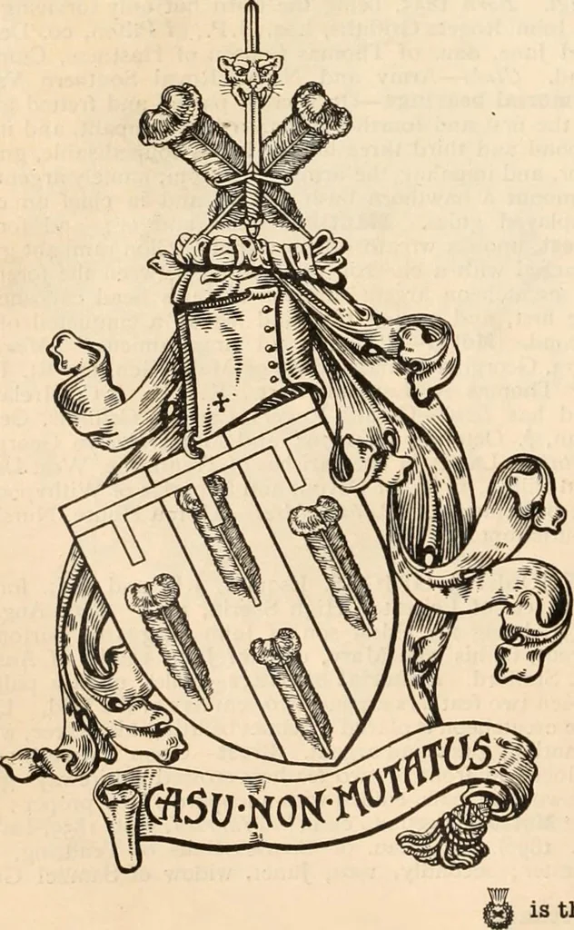 An illustration from Armorial families : a directory of gentlemen of coat-armour, 1905, leaf 651