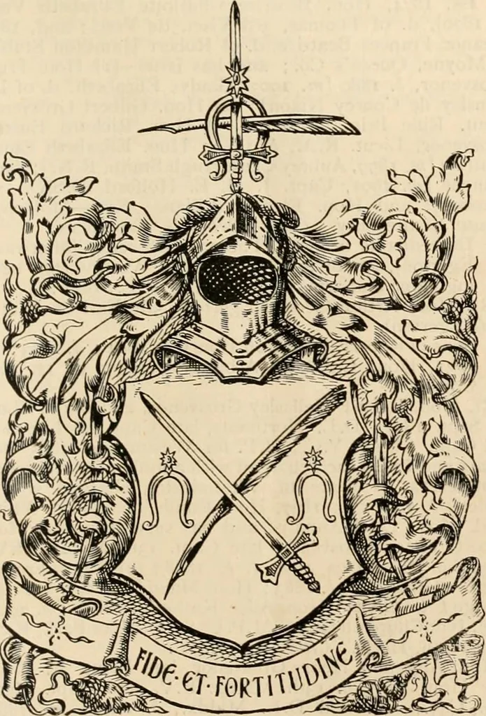 An illustration from Armorial families : a directory of gentlemen of coat-armour, 1905, leaf 652
