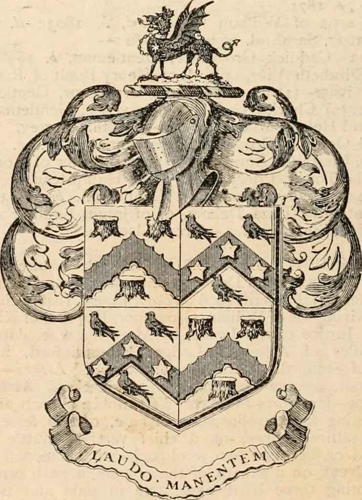 An illustration from Armorial families : a directory of gentlemen of coat-armour, 1905, leaf 655
