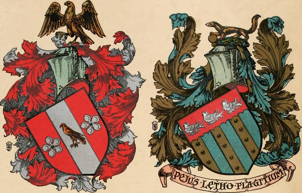 An illustration from Armorial families : a directory of gentlemen of coat-armour, 1905, leaf 656