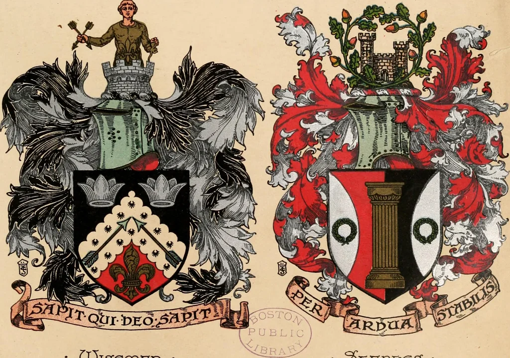 An illustration from Armorial families : a directory of gentlemen of coat-armour, 1905, leaf 656