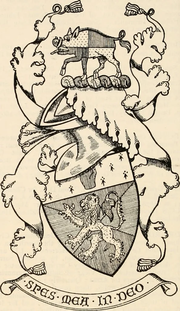 An illustration from Armorial families : a directory of gentlemen of coat-armour, 1905, leaf 659