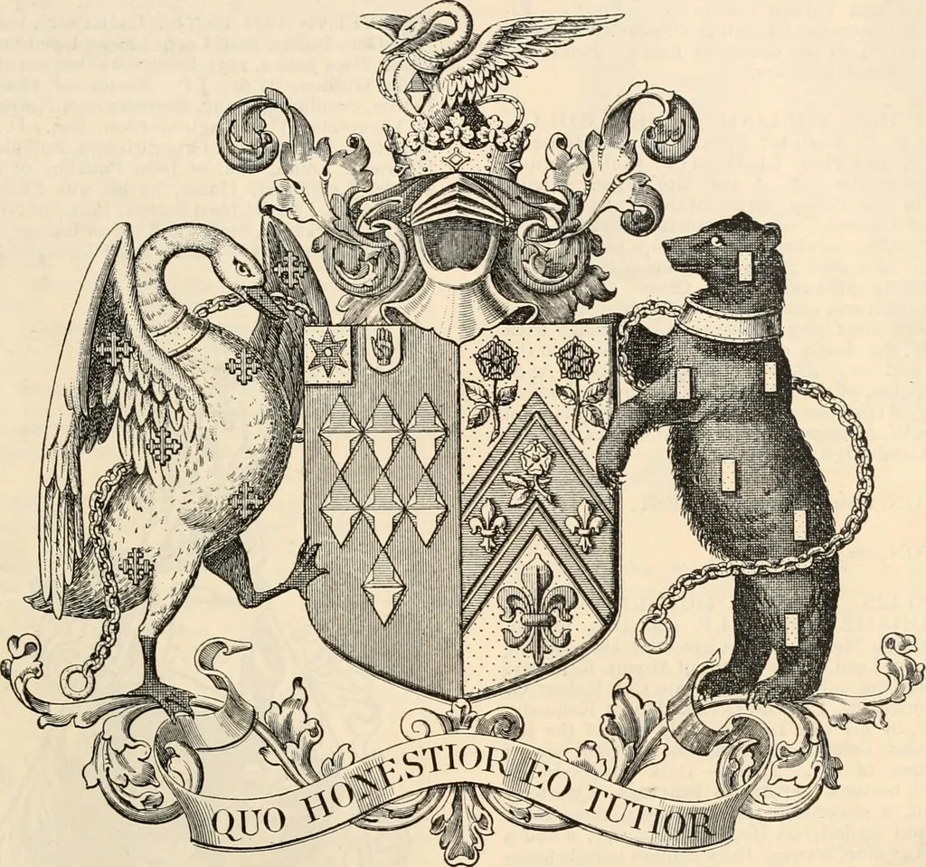 An illustration from Armorial families : a directory of gentlemen of coat-armour, 1905, leaf 660