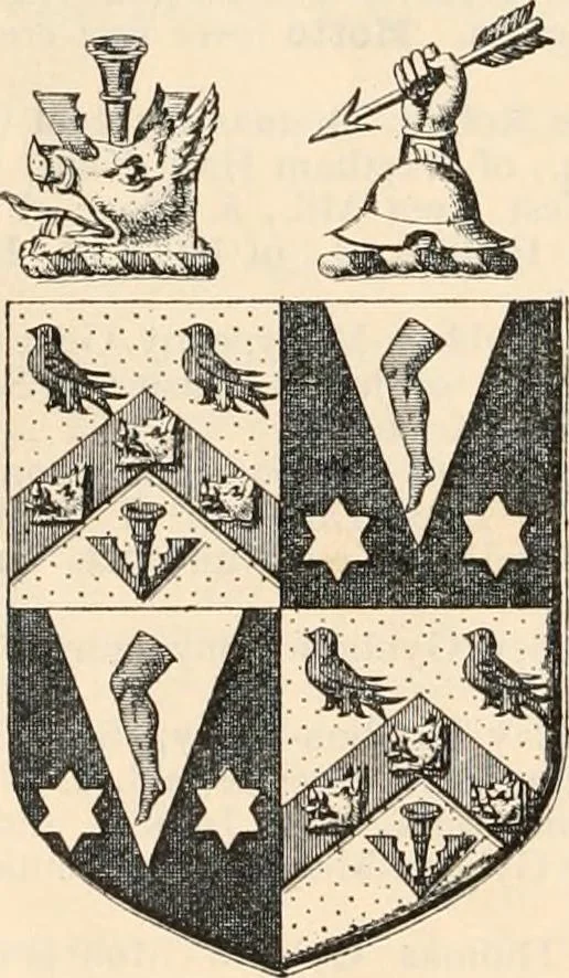 An illustration from Armorial families : a directory of gentlemen of coat-armour, 1905, leaf 665