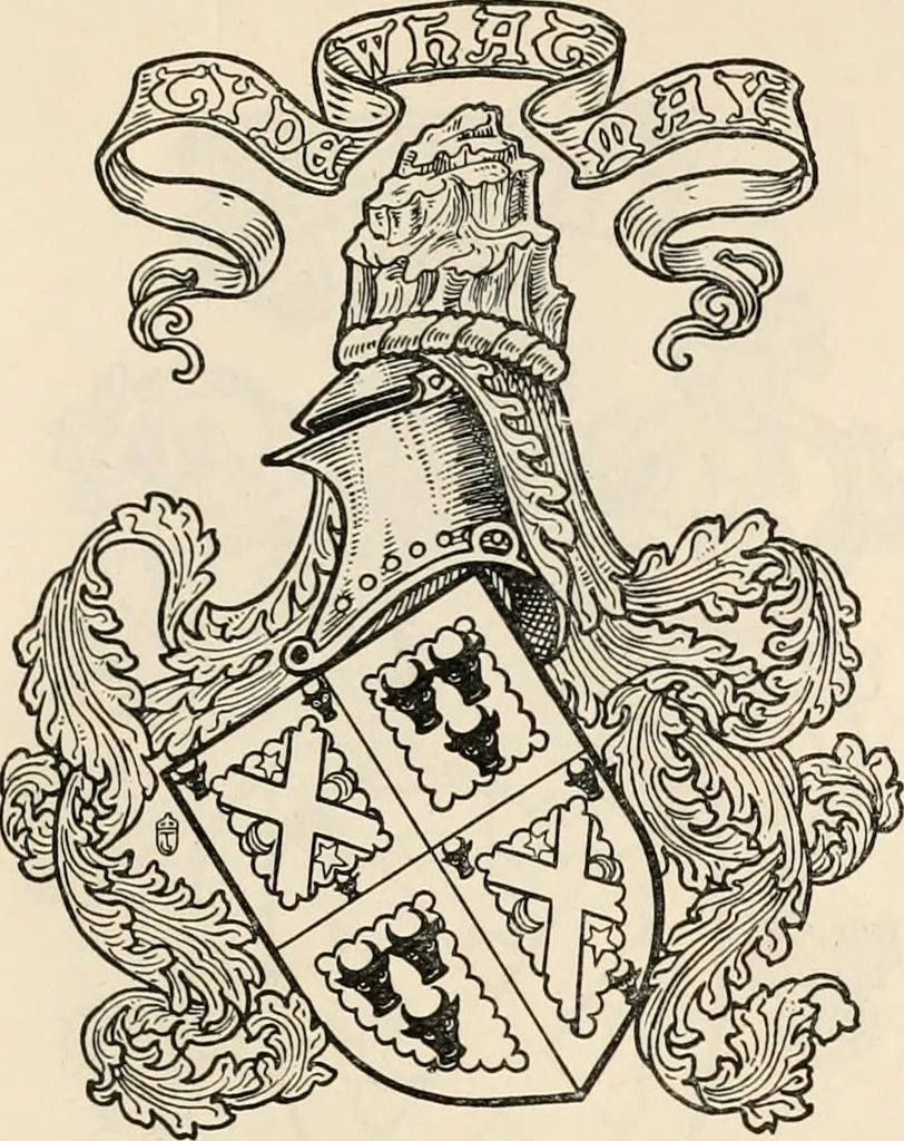 An illustration from Armorial families : a directory of gentlemen of coat-armour, 1905, leaf 666